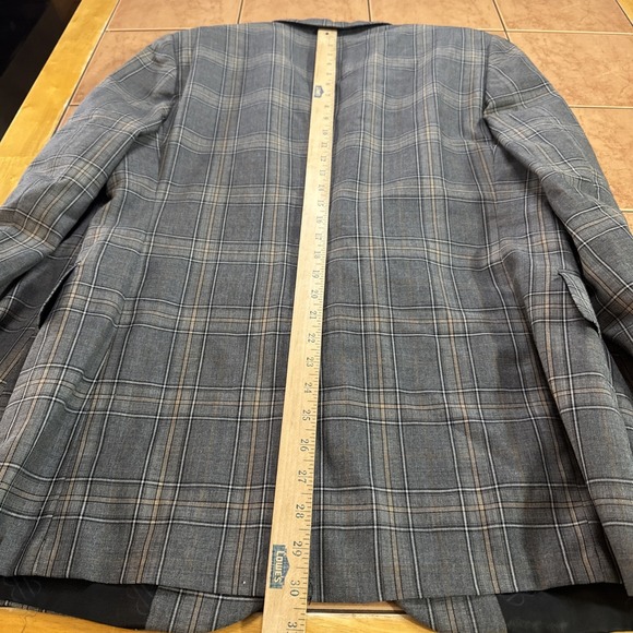 Vtg Bill Blass 41L Gray Plaid Lightweight Wool Blazer Sport Coat Jacket 1977 - Picture 15 of 15